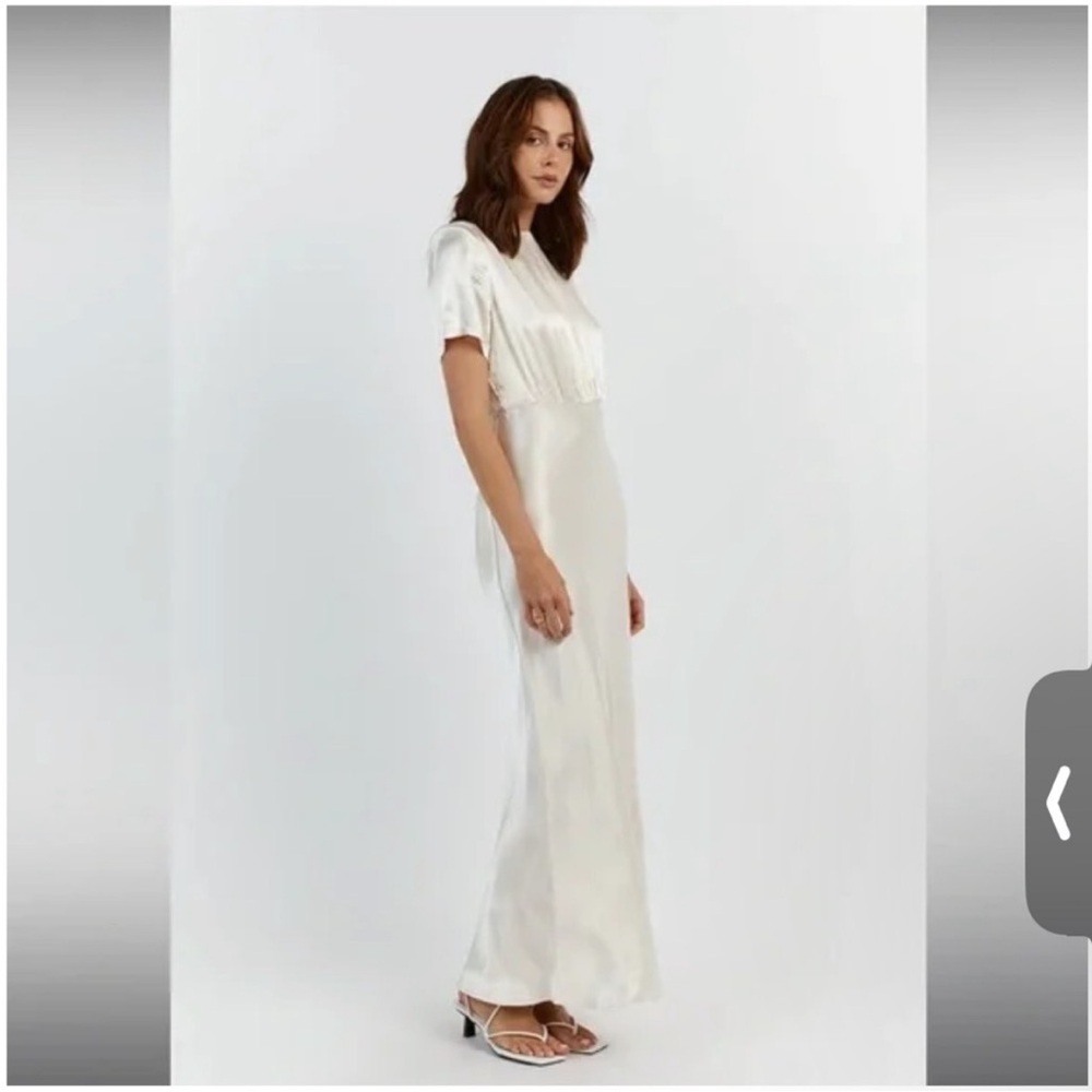 DISSH Cream Satin Maxi Dress - Picture 2 of 8